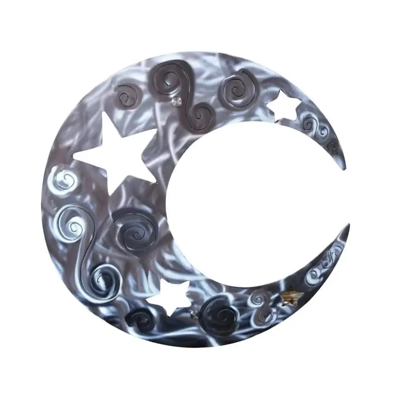 

Metal Wall Art Ornament Creative Sun Moon Statue Hanging Decor For Home Living Room Garden Decoration Unique Crafts Gifts