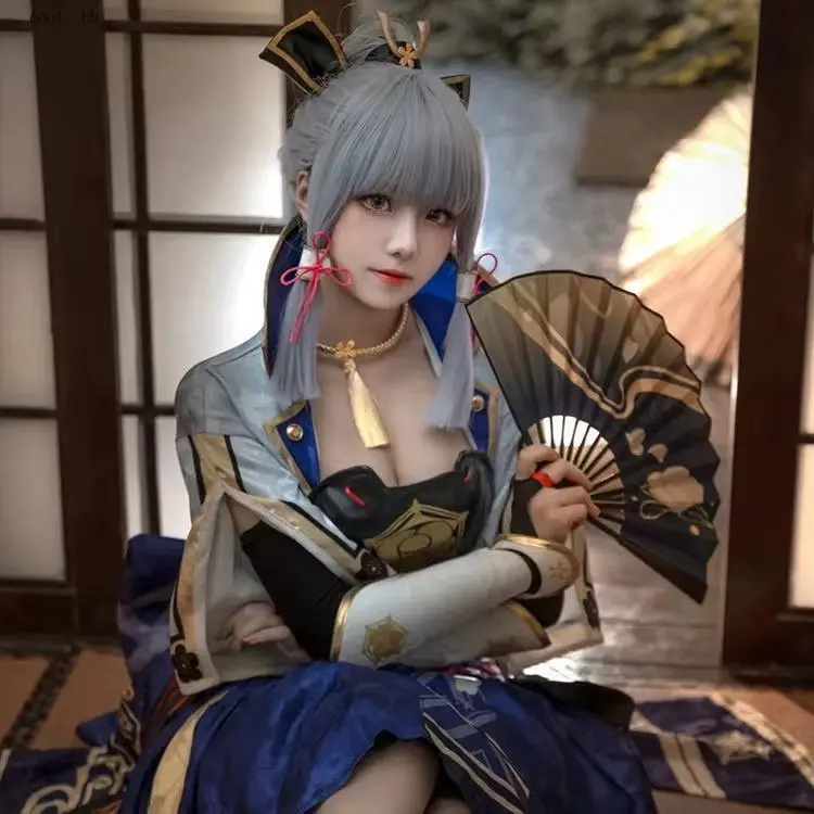 

Game Genshin Impact Kamisato Ayaka Cosplay Costumes Anime Figure Vestido Halloween Costumes for Women Dress Role Play Clothing