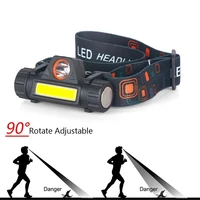 waterproof led headlamp super bright head torch usb rechargeable cob headlight camping cycling multifunction light high quality