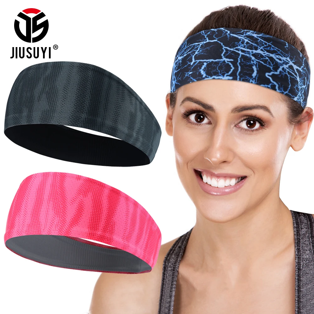 

Summer Cycling Sweatband Men Women Girl Elastic Yoga Hair Bands Headbands Breathable Fitness Sports Headwrap Running Accessories