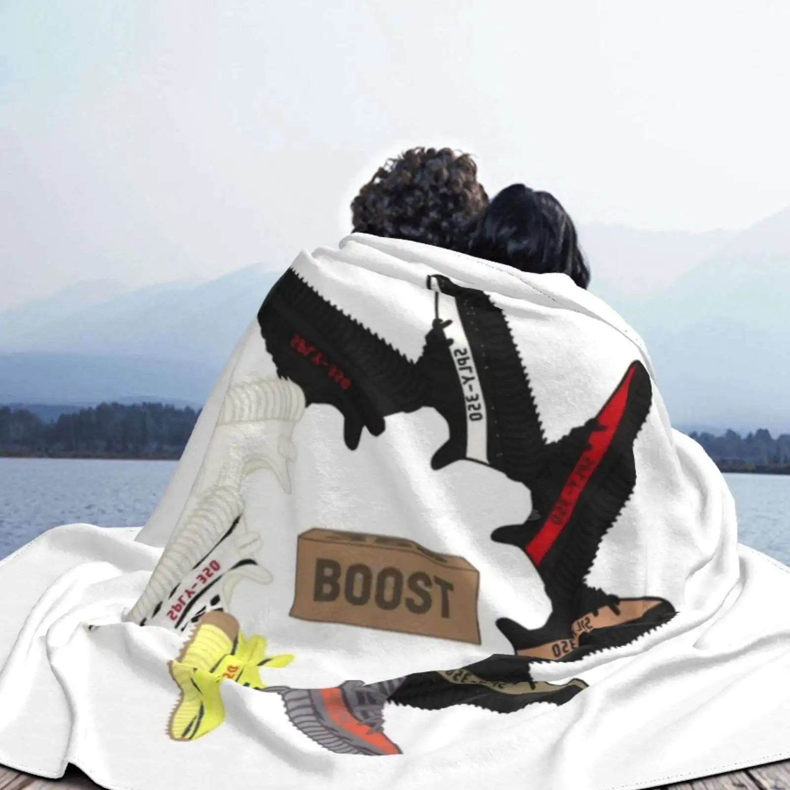 Wheel Four Seasons Удобное теплое мягкое одеяло Kanye Pablo Kicks Кроссовки Beast 350Boost 350 V2 350V2 Белый