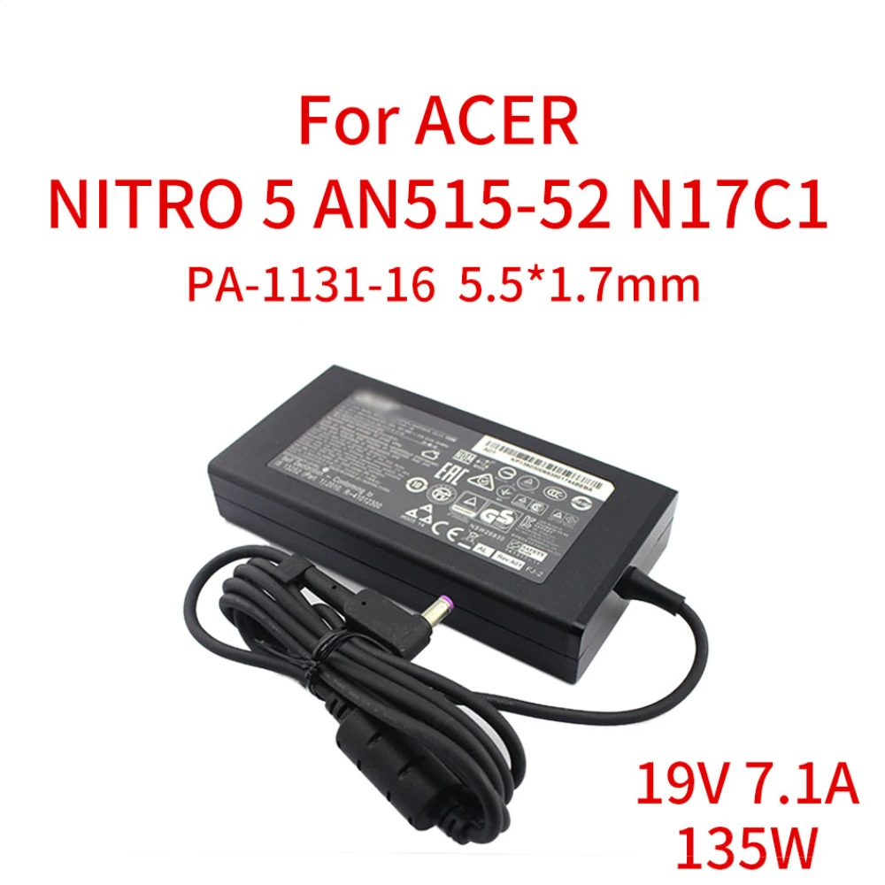 

Совершенно новое оригинальное зарядное устройство для ноутбука ACER NITRO 5 PA-1131-16 N17C1 ASPIRE 7 V15 V17