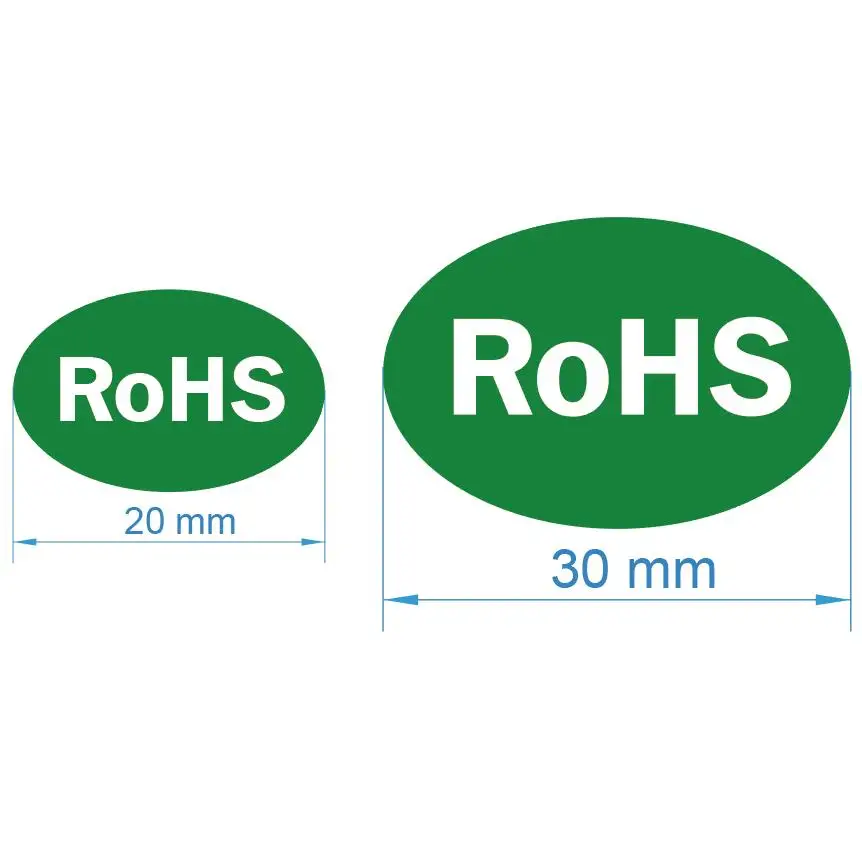Green RoHS Certificate Self-Adhesive Glossy Paper Label Sticker FA19