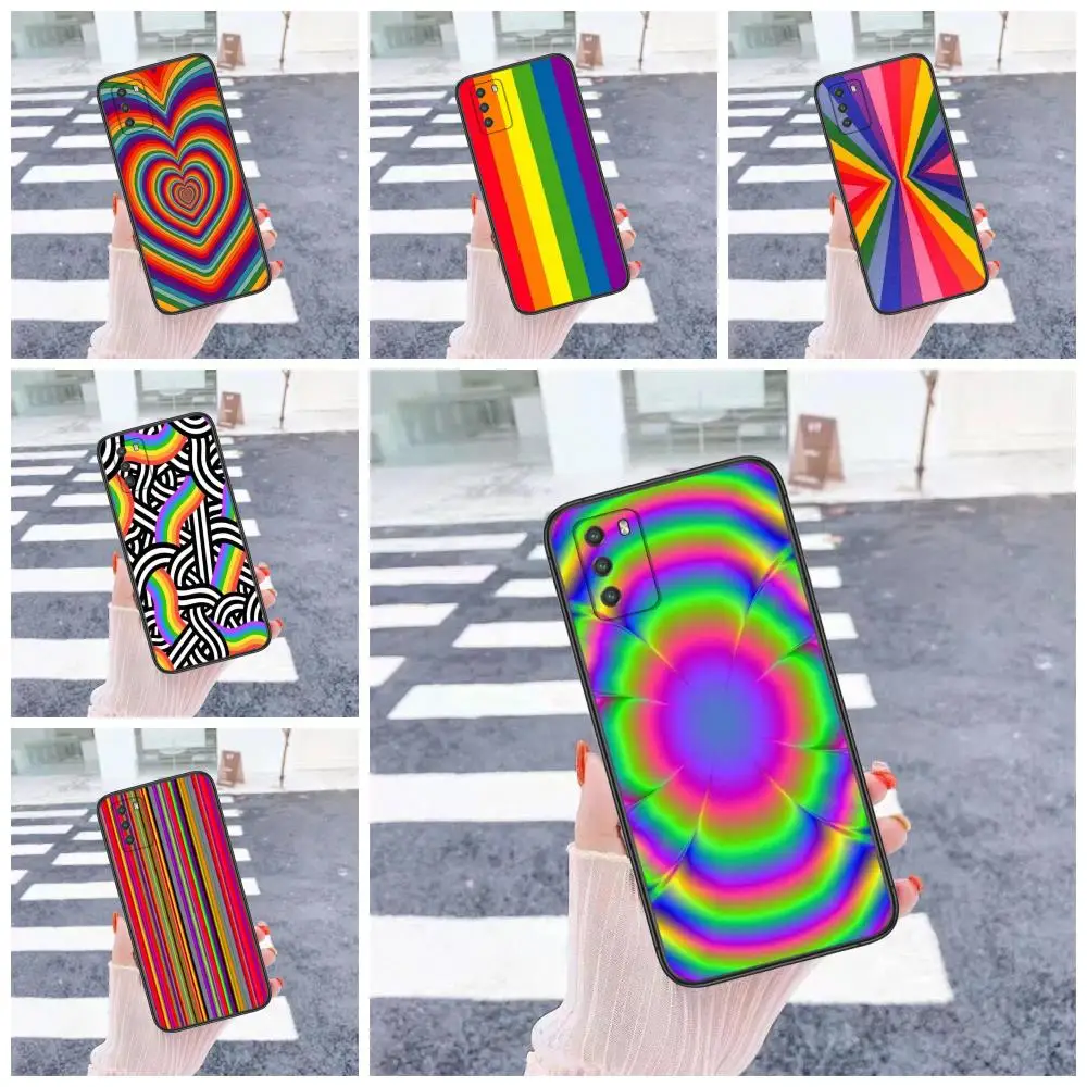 Чехол для Galaxy A3 A5 A7, A02S, A03S, A10, A10E, A10S, A11, A750, A6, A7, A8 Core Plus, 2018, Star, Rainbow, Red, мобильный телефон