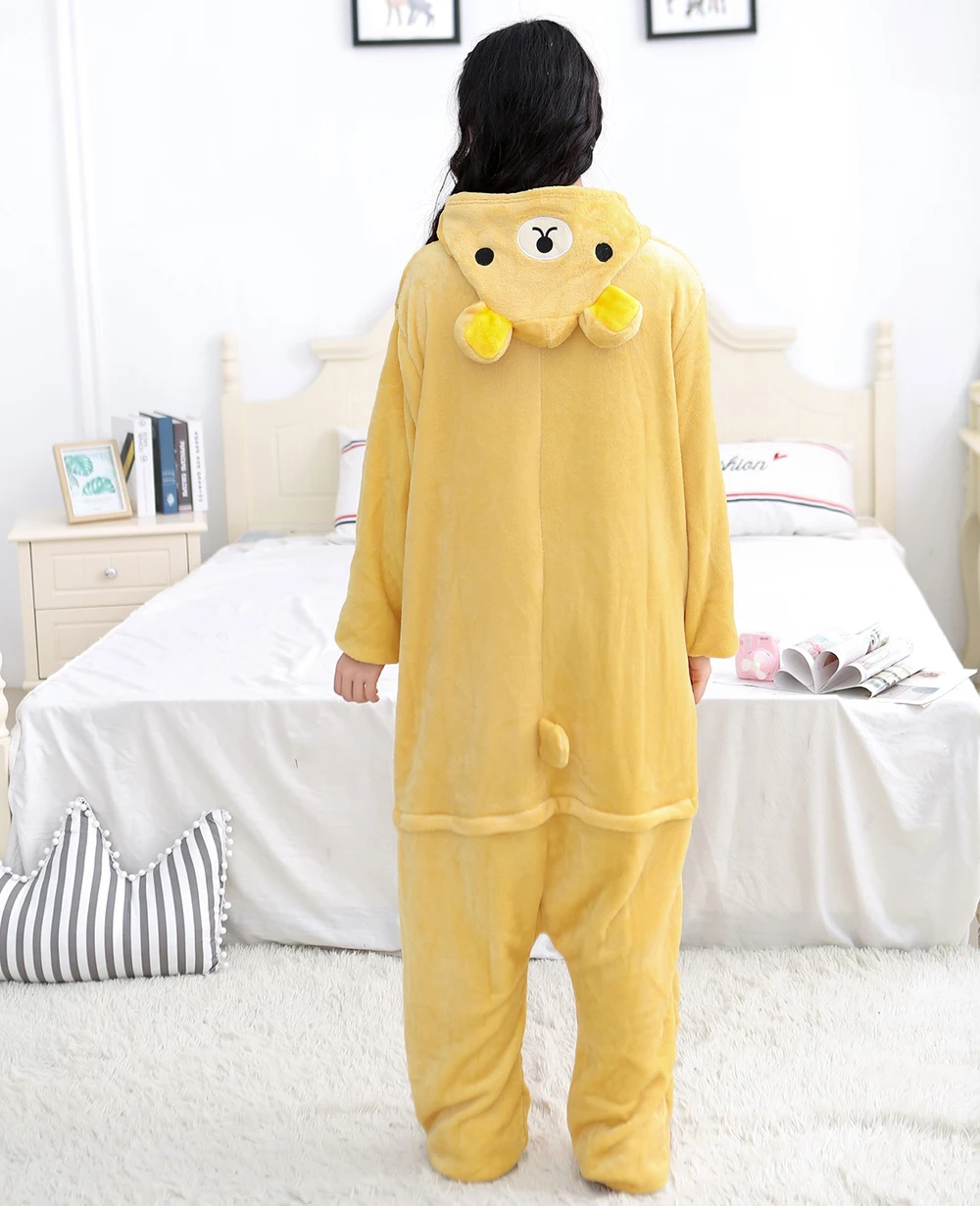 Kigurumi Animal Cosplay Onsie Homewear Cartoon Sleepwear Bear Onepiece Pajamas Costume Women Men One-Piece Suit Birthday Gift