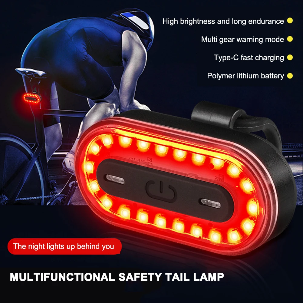 

ZK30 USB Bicycle Taillight Cycling Equipment Waterproof Rechargeable 22 LED Bike Lighting Warning Safety Night Riding Rear Light