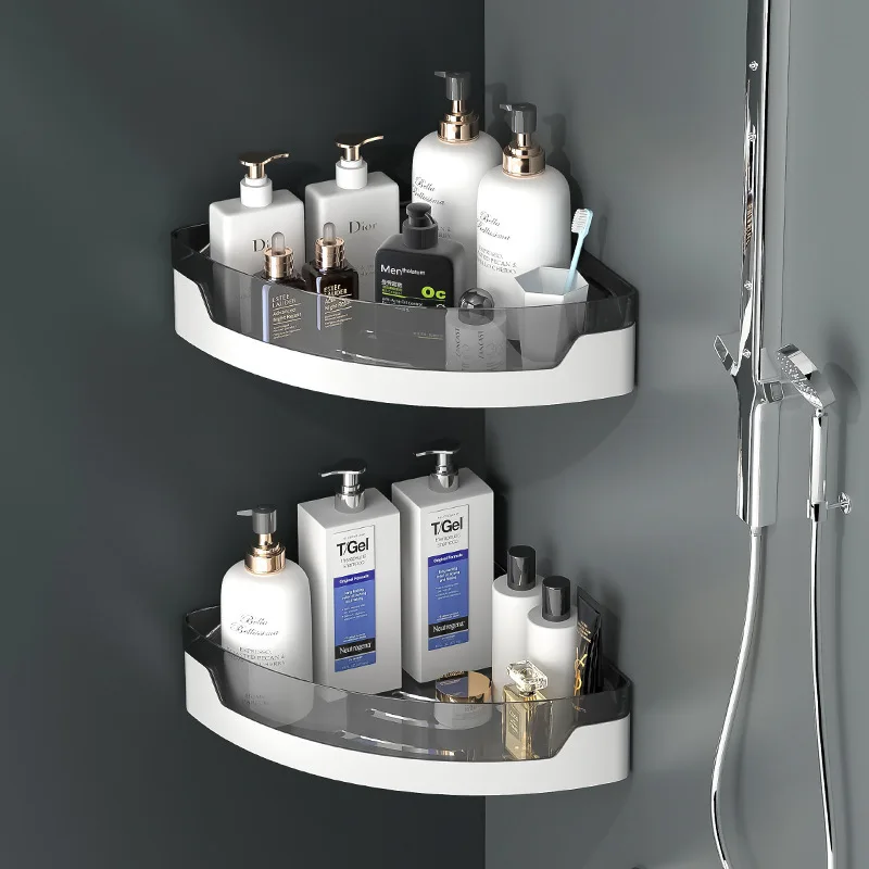 

Bathroom Shelf Shampoo Holder Shower Shelves Wall-Mounted Organizer Over The Toilet Home Bath Accessories Set Household Items