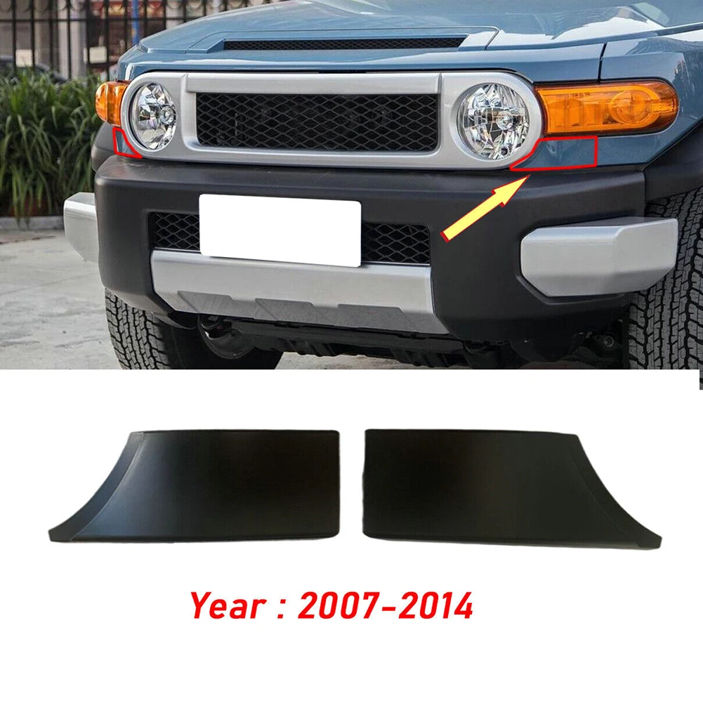 

Front Bumper Headlight Lower Filler Molding Trim Panel For Toyota FJ Cruiser 07-14 Under The Headlight Trim Strip Spray Black