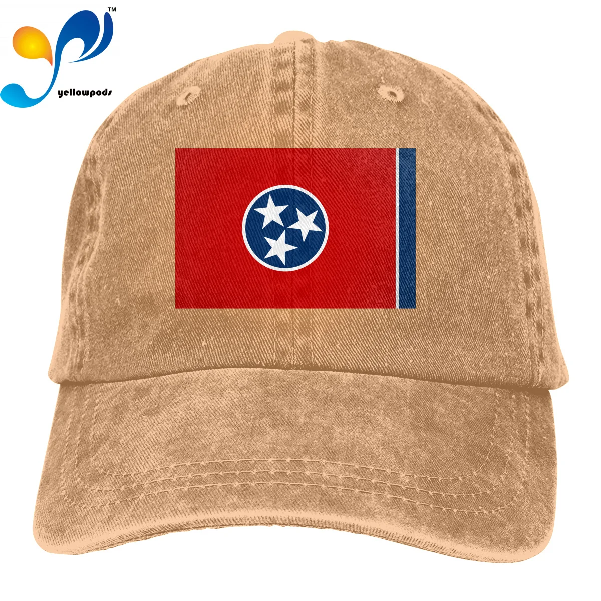 

Fashion Baseball Cap Print 3D Flag Of Tennessee State Logo Hats Men Women Cotton Outdoor Simple Visor Casual Cap