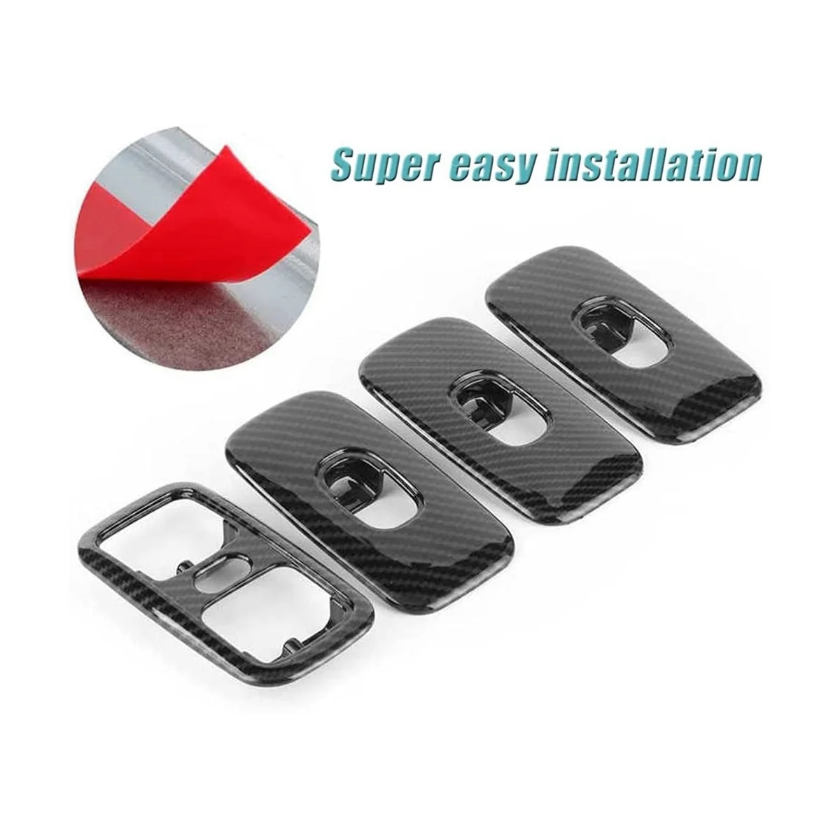 4 шт. крышка переключателя стеклоподъемника из углеродного волокна декоративная