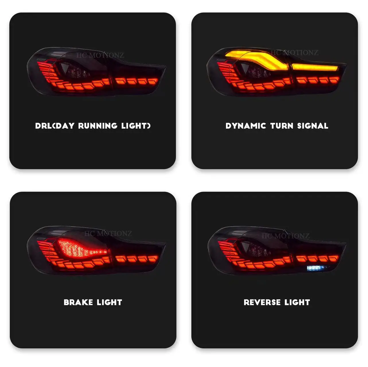Фото Пара задних фонарей OLED для BMW M4 F32 F33 F36 F82 F83 GTS 2013-20 420i 430 435 428 440 LCI Задний фонарь Задний фонарь Emark №4
