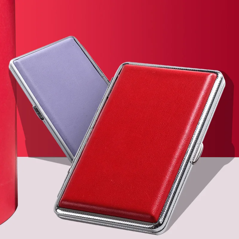 

Кожаный женский чехол для сигарет, чехол для табака, чехол для тонких сигарет, чехол, коробка, контейнер для хранения сигарет, дамские подарк...