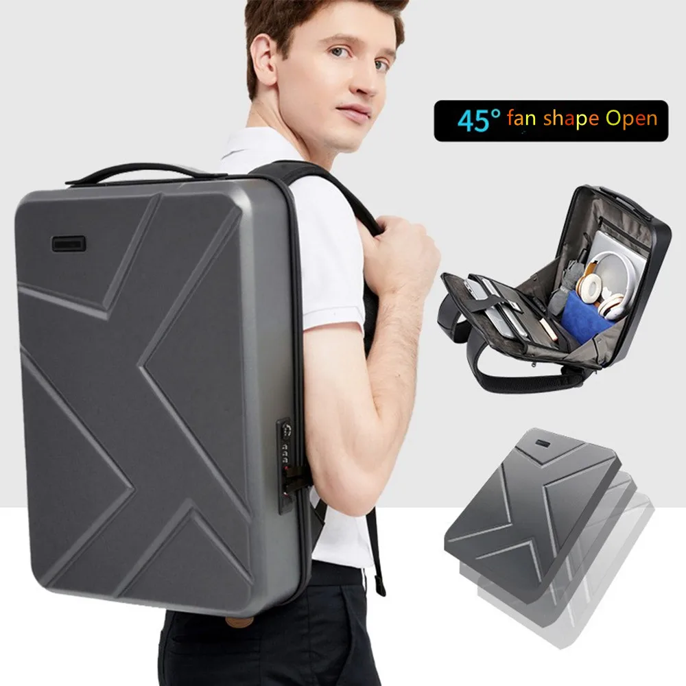 Business Suitcase Waterproof Hard Shell Backpack Travel Pass