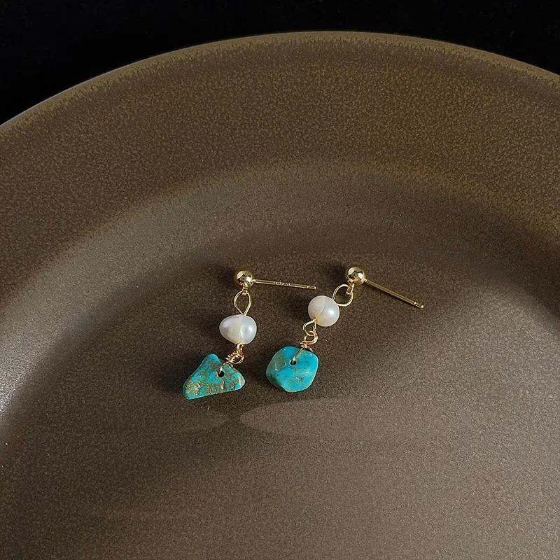 Новинка 2024 года серьги-капли из серебра 925 пробы с натуральным жемчугом