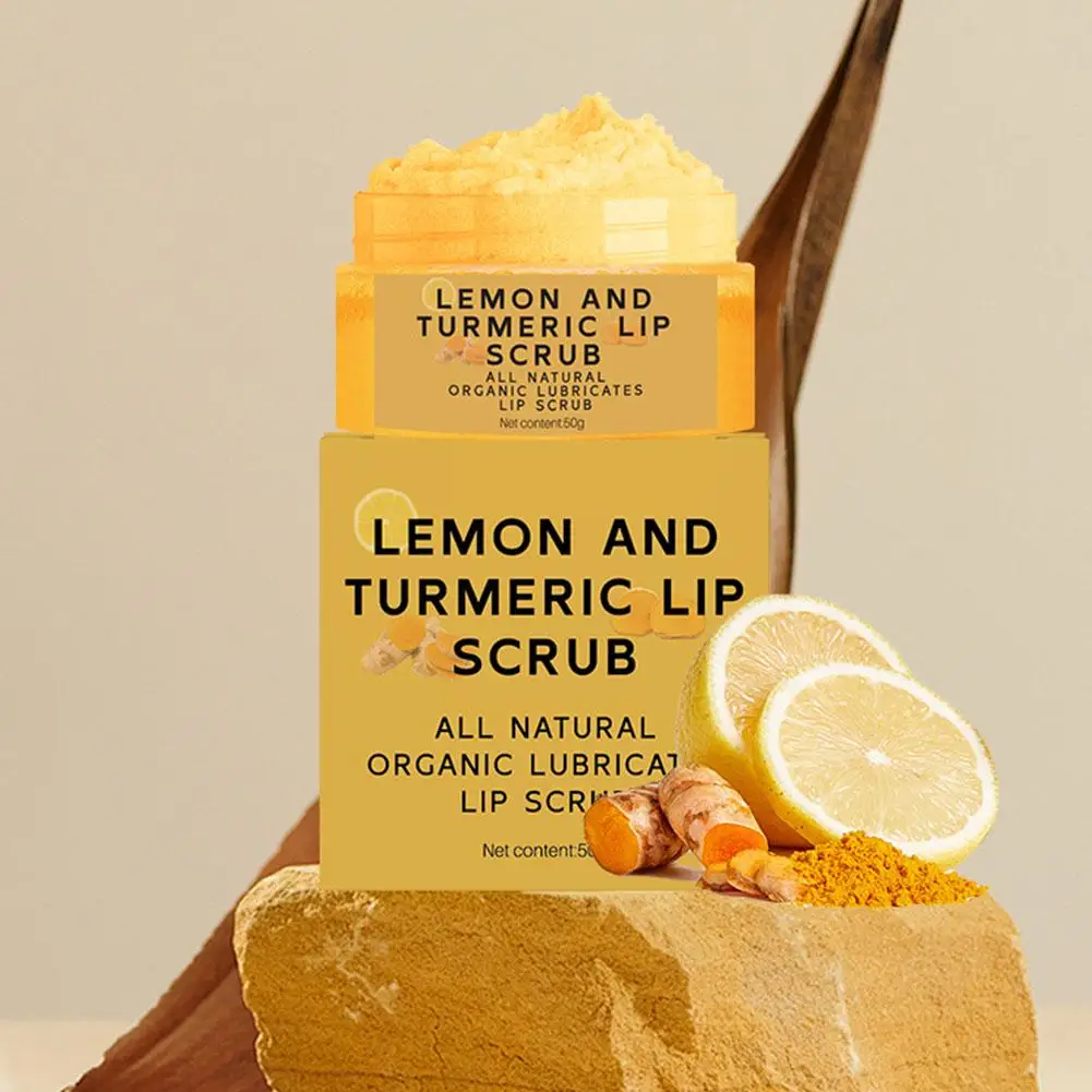 Скраб для губ с куркумой отшелушивающий удаляющий омертвевшую кожу увлажняющий