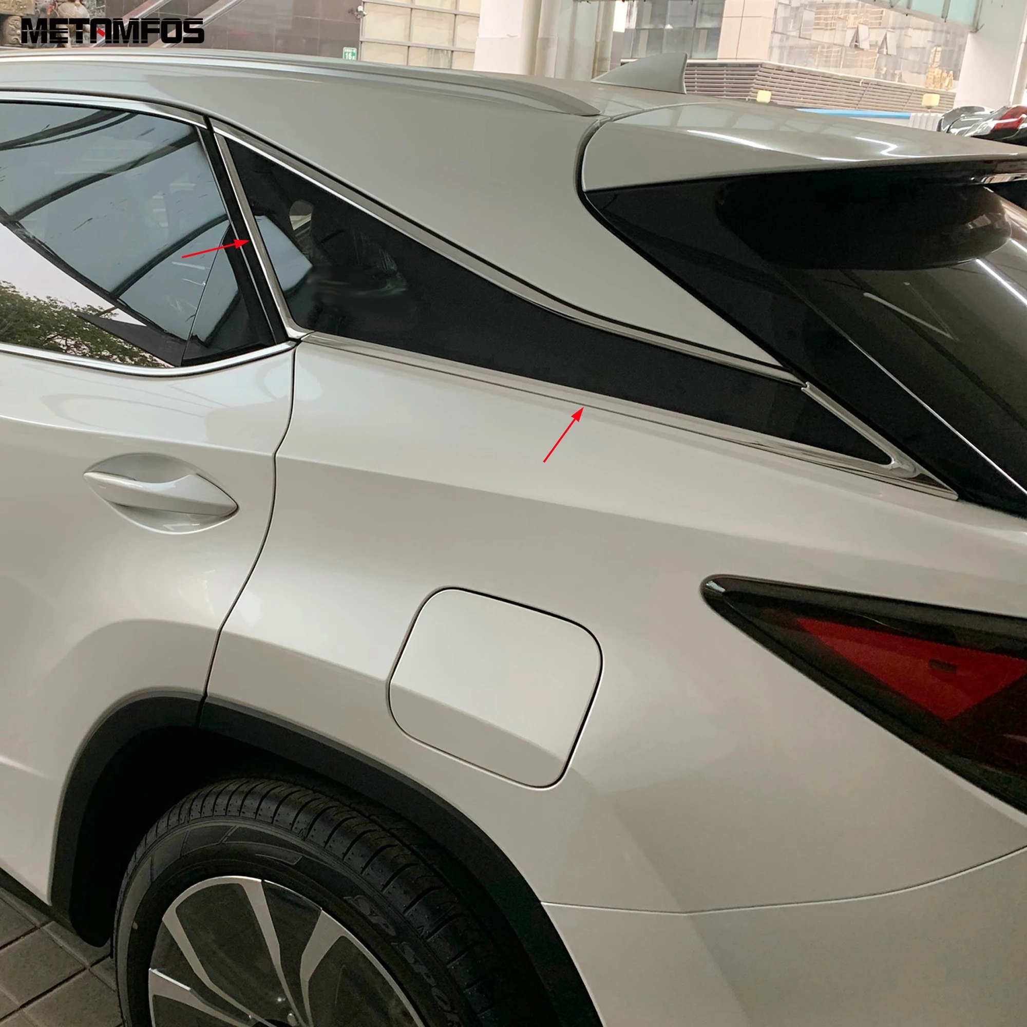 

Для Lexus RX 200T 350 450H 450HL 2016-2021 2022 задний порог, треугольная крышка, отделка, декоративная наклейка, аксессуары, Стайлинг автомобиля