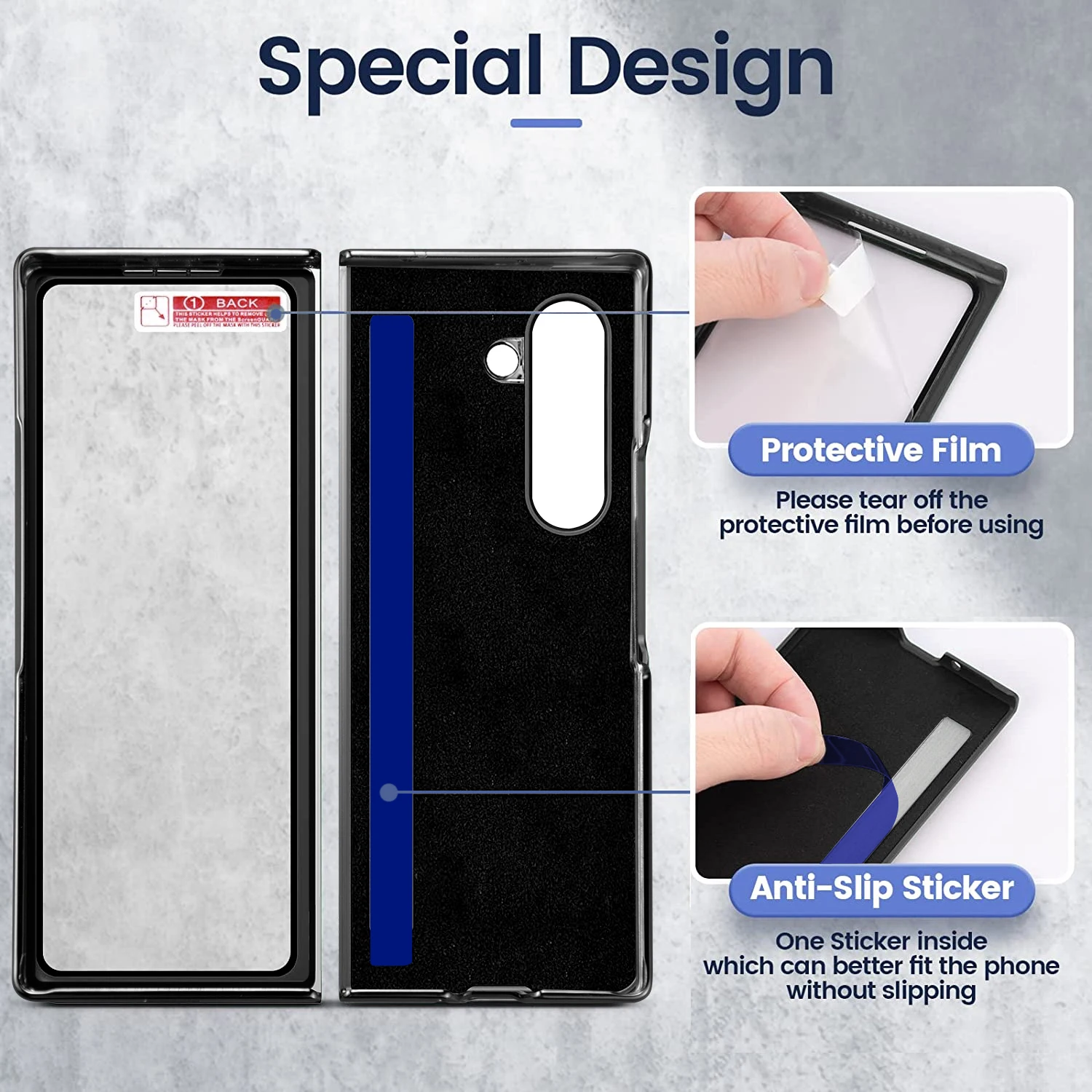 Кожаный гальванический чехол VIETAO для телефона с подставкой для Samsung Galaxy Z Fold 6, чехол для телефона со стеклянной пленкой для Galaxy Fold 6 (art.: 3920c8fc52899) - 3920c8fc52899