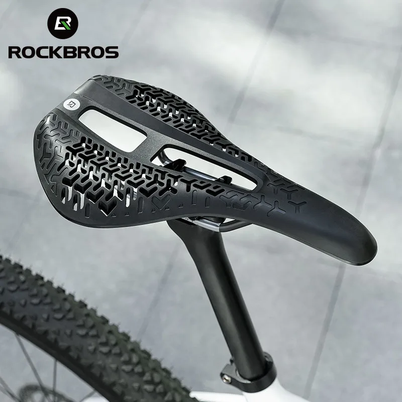 

Rockbros official Saddle Nylon Fiber Breathable Ultralight Races Seat Hollow Bike Seatpost Saddle MTB Road Cycling Saddle