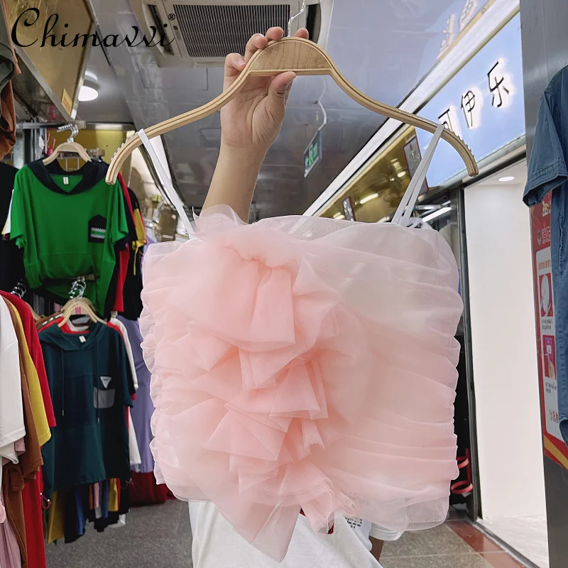 

Летняя одежда 2022, новинка, модная Облегающая майка, милый пикантный топ с открытыми плечами, майка с оборками, Женский универсальный топ