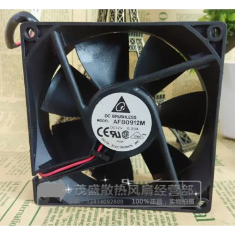 Оригинальный вентилятор ЦП для Delta AFB0912M, 12 В, 9025 А, двухшаровой Мощный охлаждающий вентилятор, 90*90*25 мм
