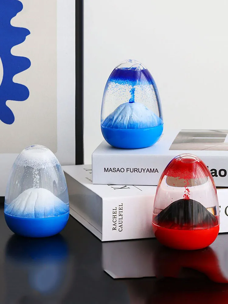 

Volcano Hourglass Decorative Modern Desktop Decoration Liquid Hourglass Decor Living Room Craft Ornaments Sand Timer Kids Gift