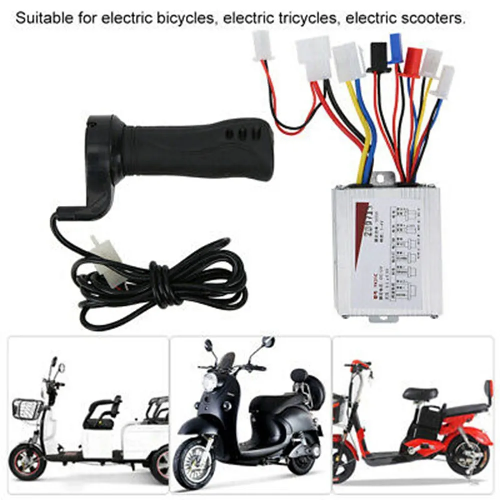 Electric Bike 24V 250W Brushed Controller Throttle Grip Set Electric Bicycle E-Bike Controller & Twist Throttle Handlebar enlarge