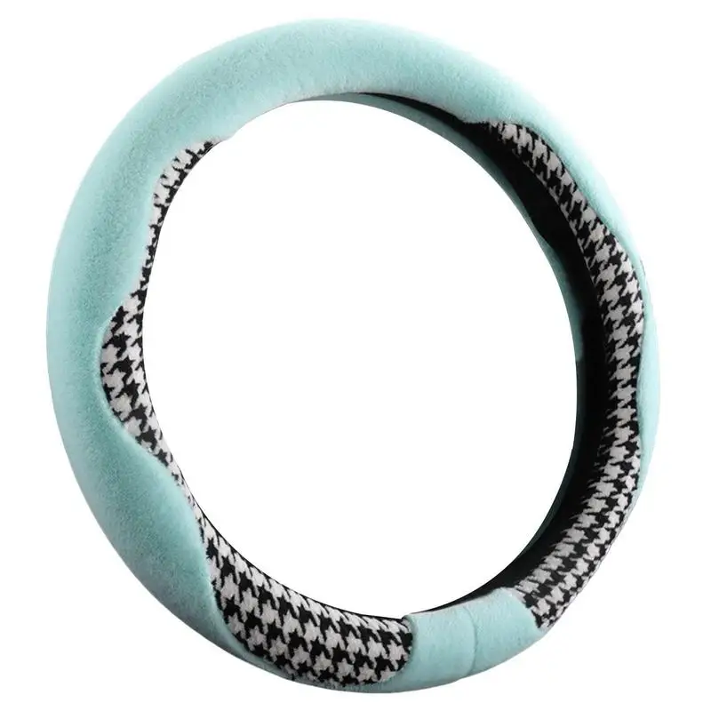 

Steering Wheel Cover Plush Anti Slip Steering Cover For Car Universal Sweatproof Warm Steering Cover Car Accessory Ladies