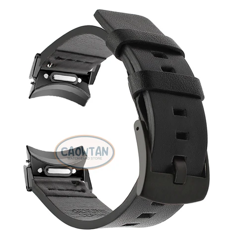 Кожаный ремешок без зазора для Samsuang Galaxy Watch 6 5 4 40 44 мм, быстросъемный ремешок с магнитной застежкой для Galaxy Watch 6 4 classic 43 47 мм