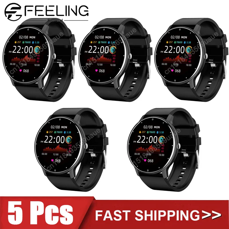 

5Pcs ZL02D Smart Watch Men Women Full Touch Screen Sport Fitness Smartwatch IP67 Waterproof Bluetooth Call for Android IOS