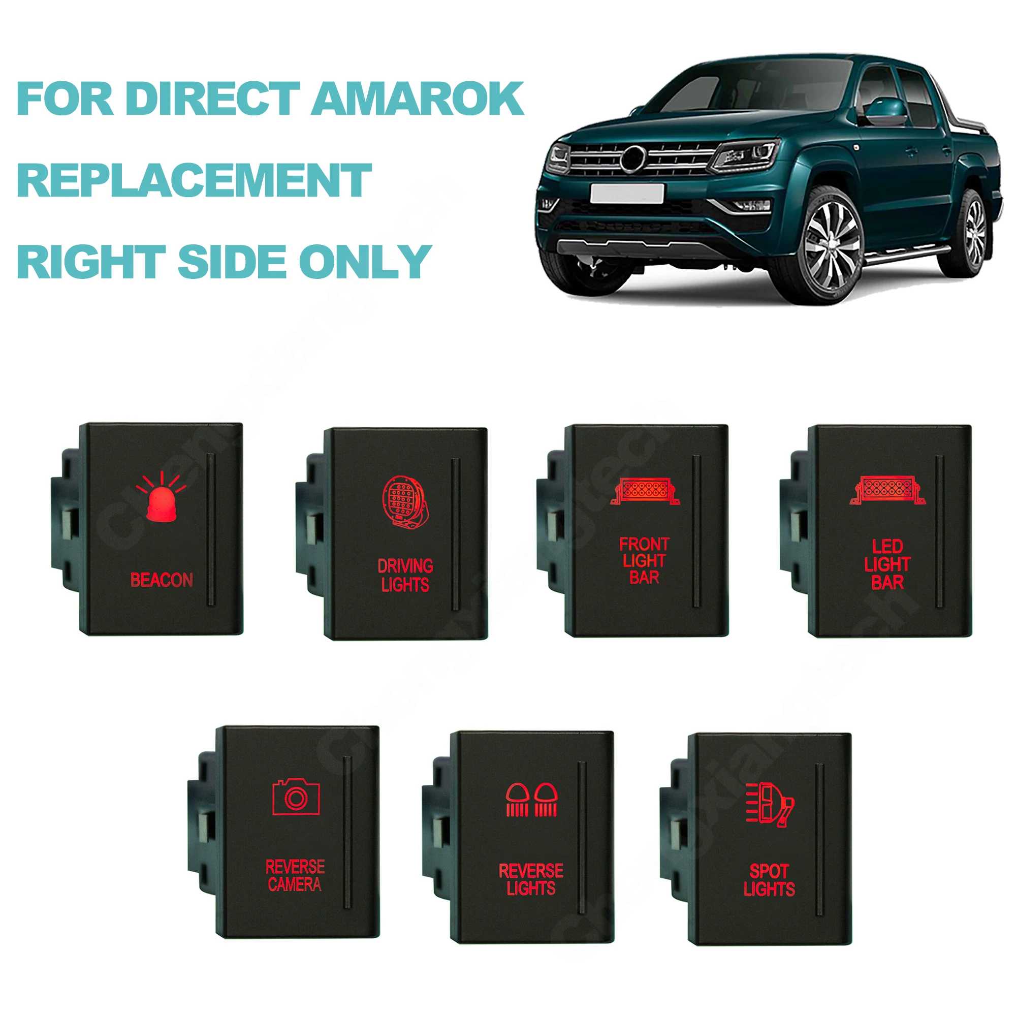 Кнопочный переключатель 12 В 3 А для VM AMAROK OEM сменный красный светодиодный