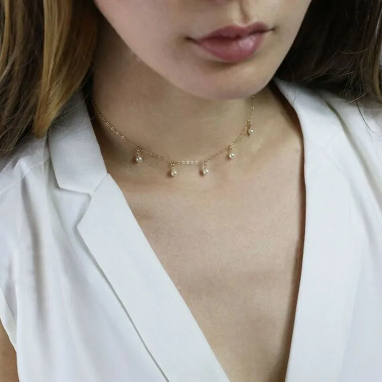 

Pearl tassel necklace C1317