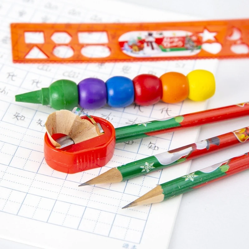 Рождественский тематический школьный набор канцелярских принадлежностей для