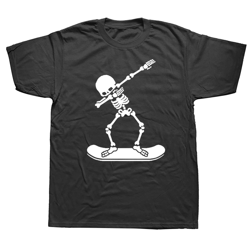

Dabbing Skeleton Snowboardings Dab T Shirts Men Summer Cotton Harajuku Short Sleeve O Neck Streetwear Black T-shirt