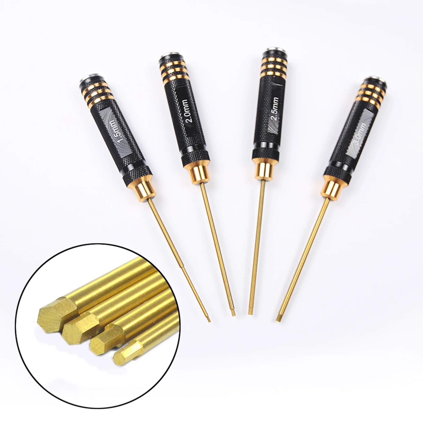 4 шт./комплект шестигранная отвертка с титановым покрытием 1 5/2/2 5/3 мм