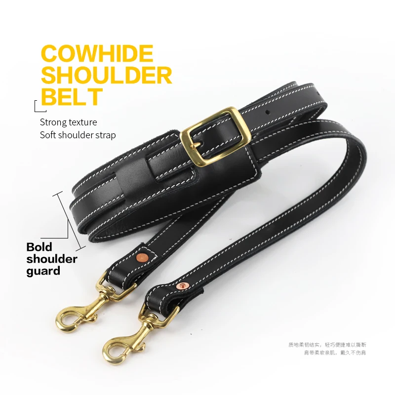 Crazy Horse Leather Men's Chest Bag Handmade Genuine Leather Crossbody Shoulder Bag Sport Travel Messenger Pack For Male