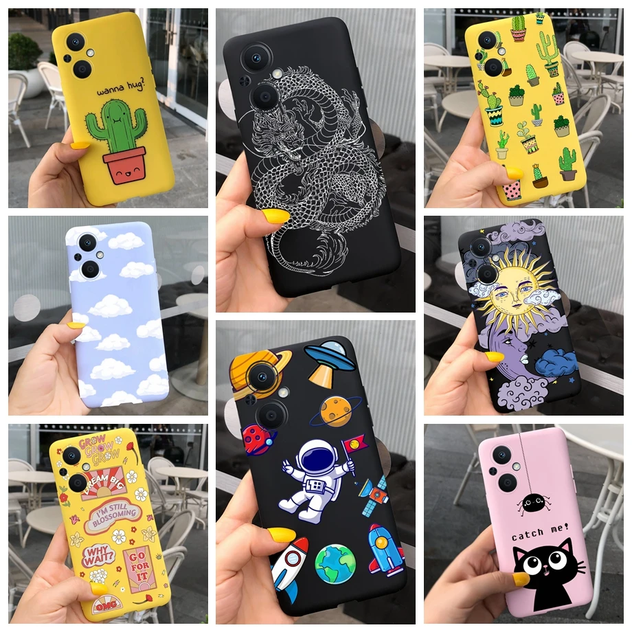 

For Reno8 Lite Reno8 Z Case Domineering Dragon Cute Astronaut Soft Silicone Back Cover For Oppo Reno 8 Lite 8z CPH2343 Fundas