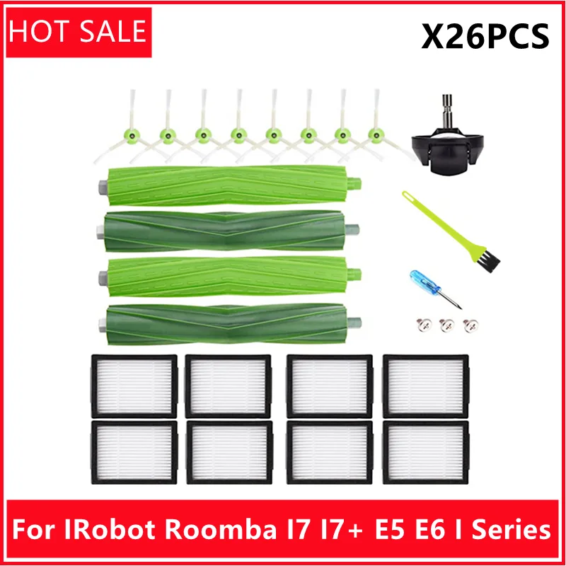 Для IRobot Roomba I7 + E5 E6 I Series Запчасти для робота-пылесоса Набор замены боковые щетки