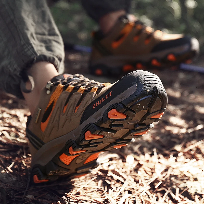JIEMIAO Men Hiking Shoes Outdoor Mountain Climbing Hiking Boots Women Sneakers Tactics Hunting Trekking Shoes