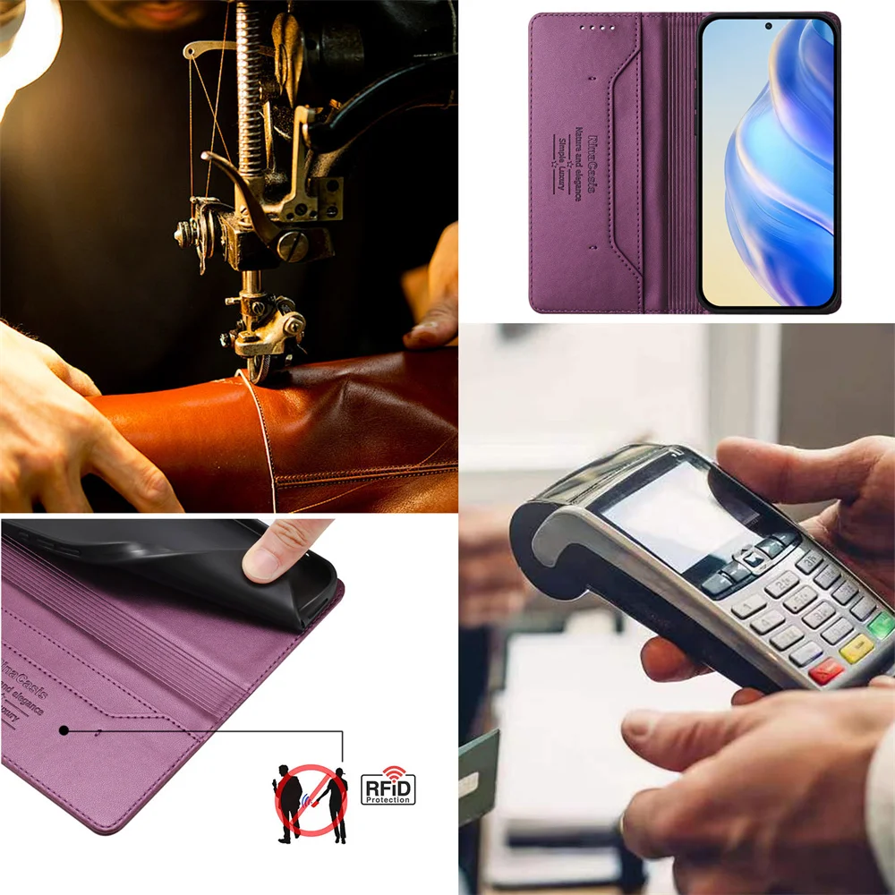 Фото Кожаный чехол-книжка с магнитным кошельком для Redmi 15c 15 14c 13c 13 12c 12 10A 10 9 8A 7 Redmi K70 K60 K50 K40 A5 A3X A3 №3