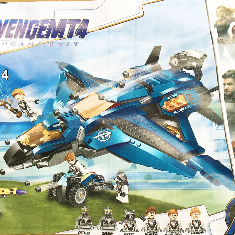 

Endgame Ultimate Quinjet, набор строительных блоков с фигурками, совместимых с моделями 76126, строительные блоки «сделай сам», Подарочные игрушки для де...