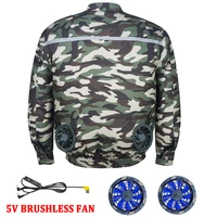 camouflage summer outdoor cooling fan jacket men air conditioning clothing sun protcetive coat construction work clothes jacket