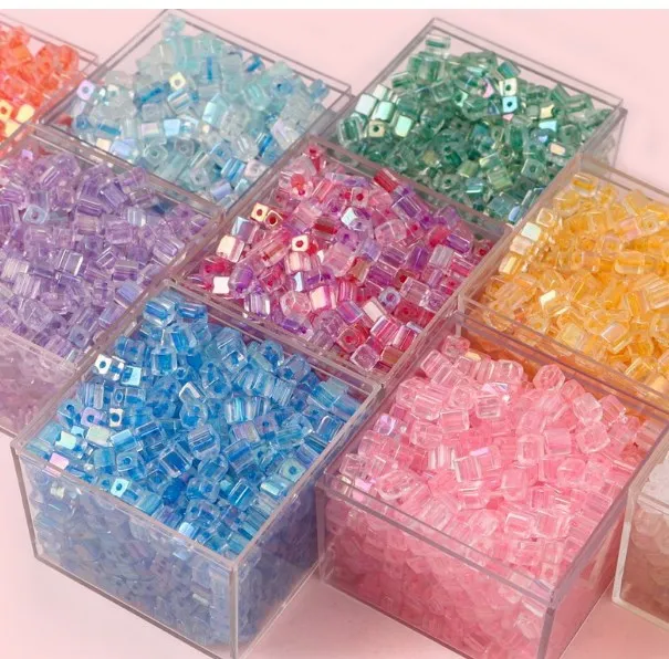 

Двухцветные алмазные стеклянные бусины, 50 шт./партия, 5 мм, для изготовления ювелирных изделий, россыпью, для браслетов «сделай сам», оптовая продажа