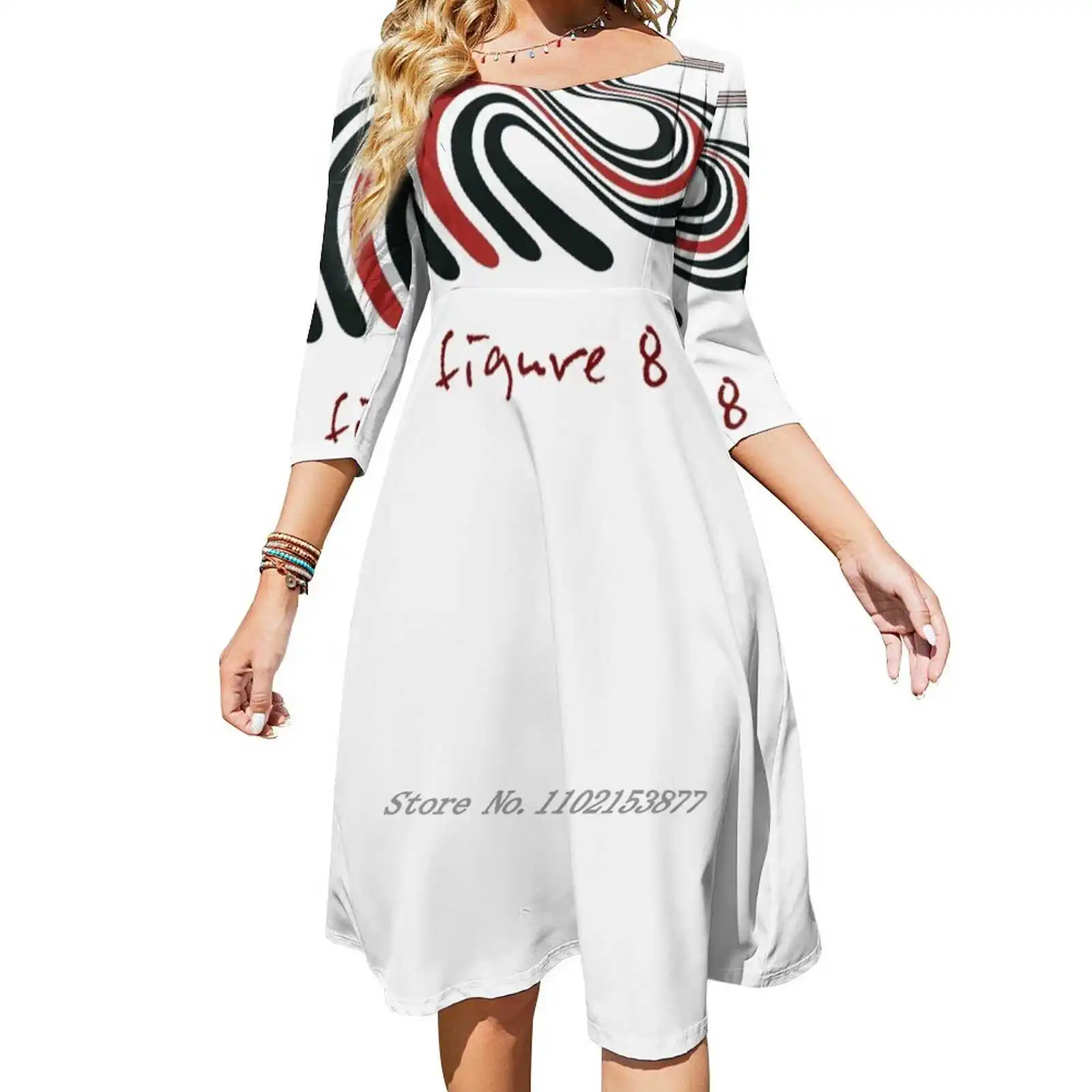 Свободное платье с карманами 20 модное принтом трапециевидной формы короткими