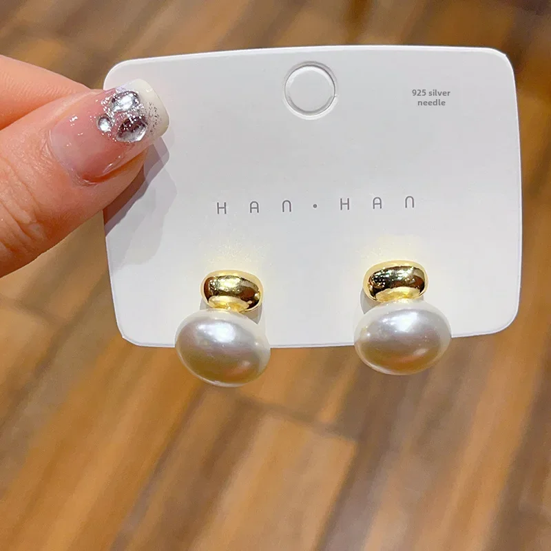 Высококачественные серьги с жемчугом элегантные винтажные французские стильные