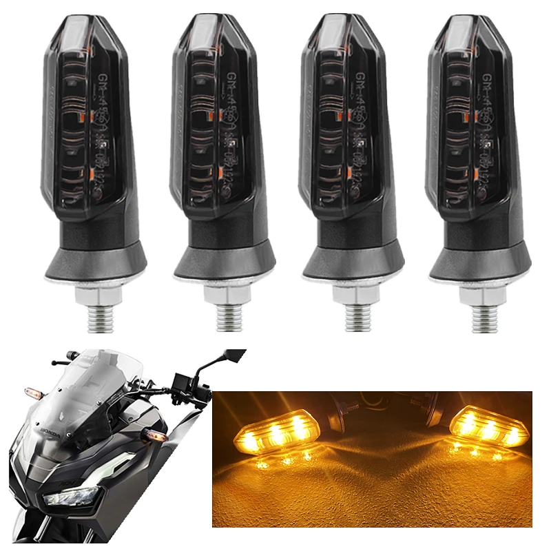 

Motorcycle Turn Signals Lights 12V Flasher Motorcycle Led Blinker 8mm Bolt Amber Flashing Lamp For Honda for Suzuki for kawasaki