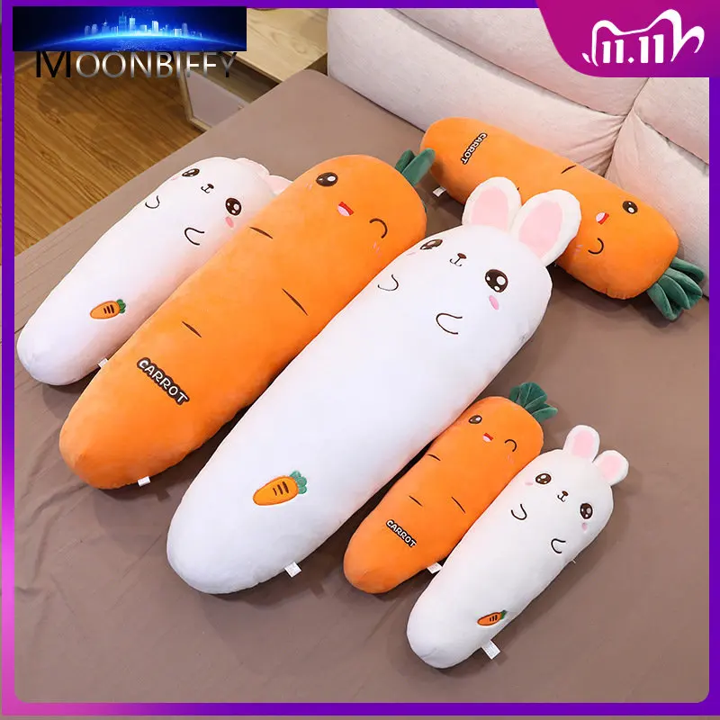 

Lovely Cartoon Animal Toy Rabbit Carrot Long Plush Pillow Cute Soft Stuffed Sleeping Pillow Kids Birthday Xmas Gift