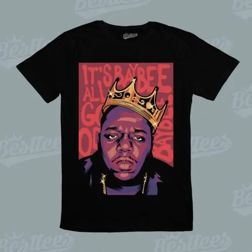 Гангстер-раппер BIGGIE известный B.I.G. Большая футболка с музыкальной группой в стиле