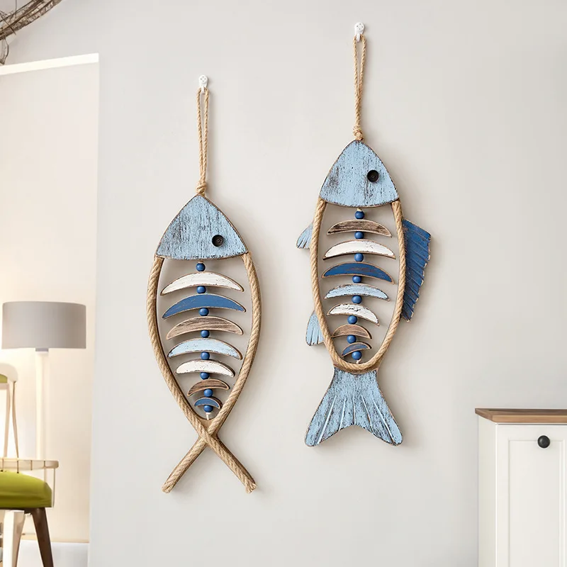 

Средиземноморское настенное украшение, 3D подвесная модель рыбы, украшение для заднего двора, украшение для детской комнаты, Декор, наружные поделки