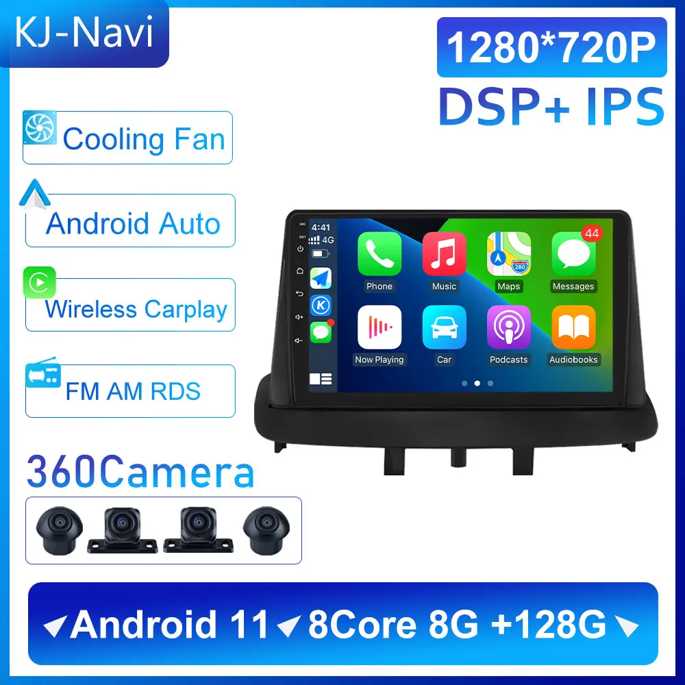 

Android 11 для Renault Megane 3 Fluence 2008-2014 с WIFI DSP OBD Carplay 360 экран камеры Gps без DVD