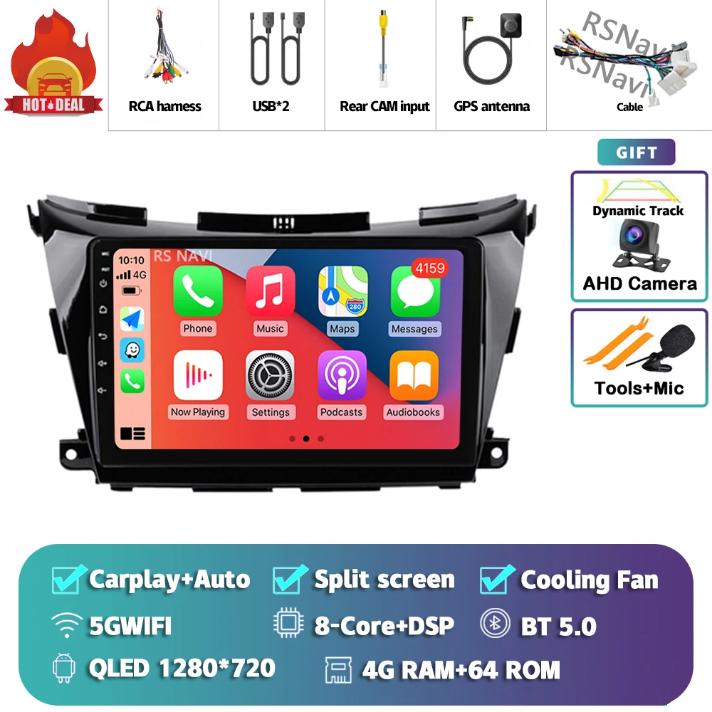 

Автомобильный радиоприемник Android 15 для Nissan Murano 3 Z52 2014 2015-2020 Carplay Auto Multimedia DSP 2 Din Видеоплеер Головное устройство BT Стерео